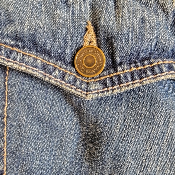 NWT Calvin Klein Wide Leg Low Cut Capri Jeans - Picture 7 of 7